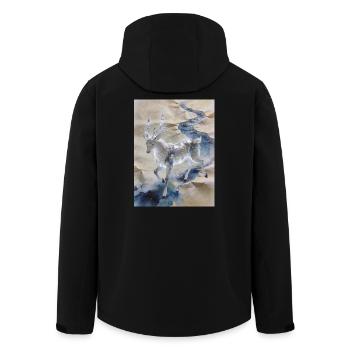 L'Onde Initiale : Fuzhu – Clarté Divine - Veste softshell homme en polyester recyclé Stanley/Stella - noir - Dos - AI Model Male 185 light (185cm)