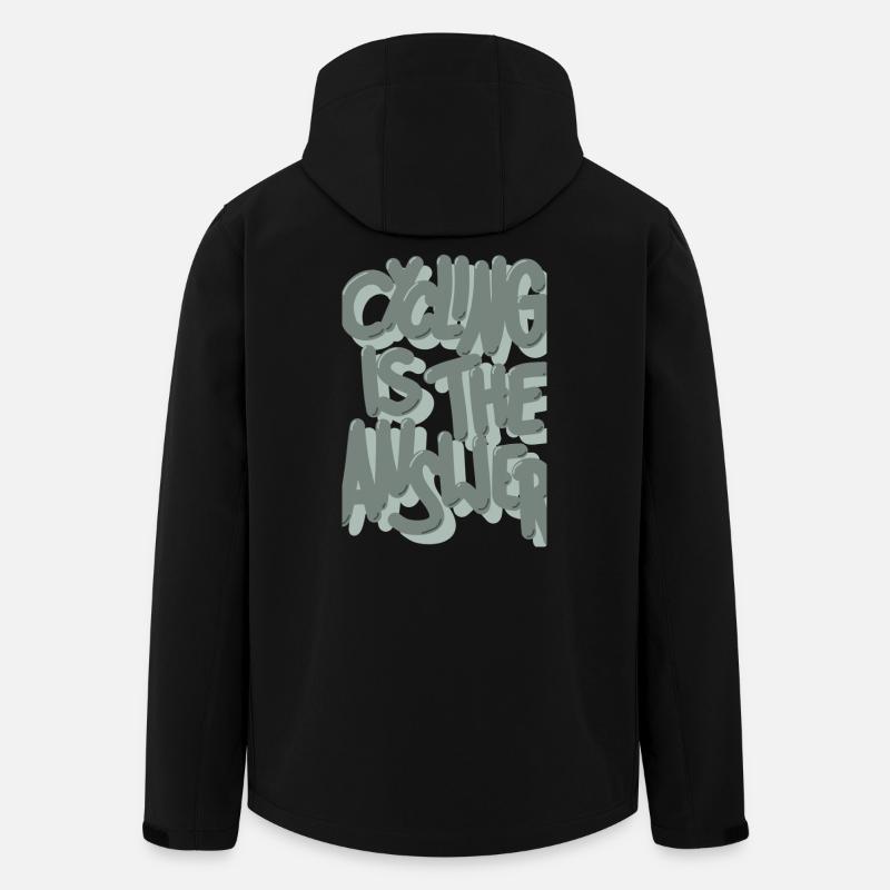 Cycling is the answer pastellgruen - Recycelte Männer Softshell-Jacke von Stanley/Stella - Schwarz