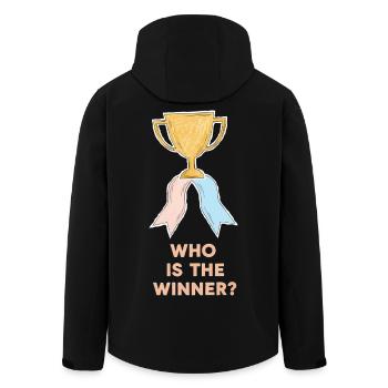 Geschlechterenthüllung: Wer ist der Gewinner Team Pink Team - Recycelte Männer Softshell-Jacke von Stanley/Stella - Schwarz - Hinten - AI Model Male 185 light (185cm)