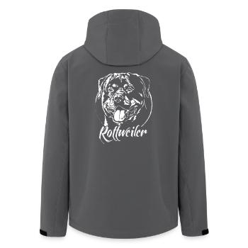 ROTTWEILER Portrait De Chien Chiens Chien Wilsigns - Veste softshell homme en polyester recyclé Stanley/Stella - noir - Dos - AI Model Male 185 light (185cm)