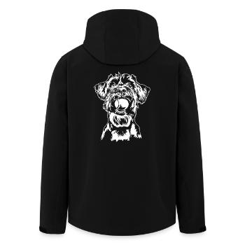 Giant Schnauzer Schnauzer Dog Dog Wilsigns - Men’s Recycled Softshell Jacket by Stanley/Stella - black - Back - AI Model Male 185 light (185cm)