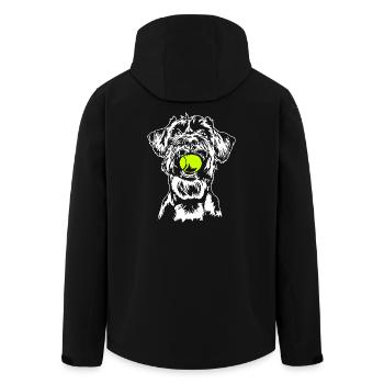 Giant Schnauzer Schnauzer Dog Dog Wilsigns - Men’s Recycled Softshell Jacket by Stanley/Stella - black - Back - AI Model Male 185 light (185cm)