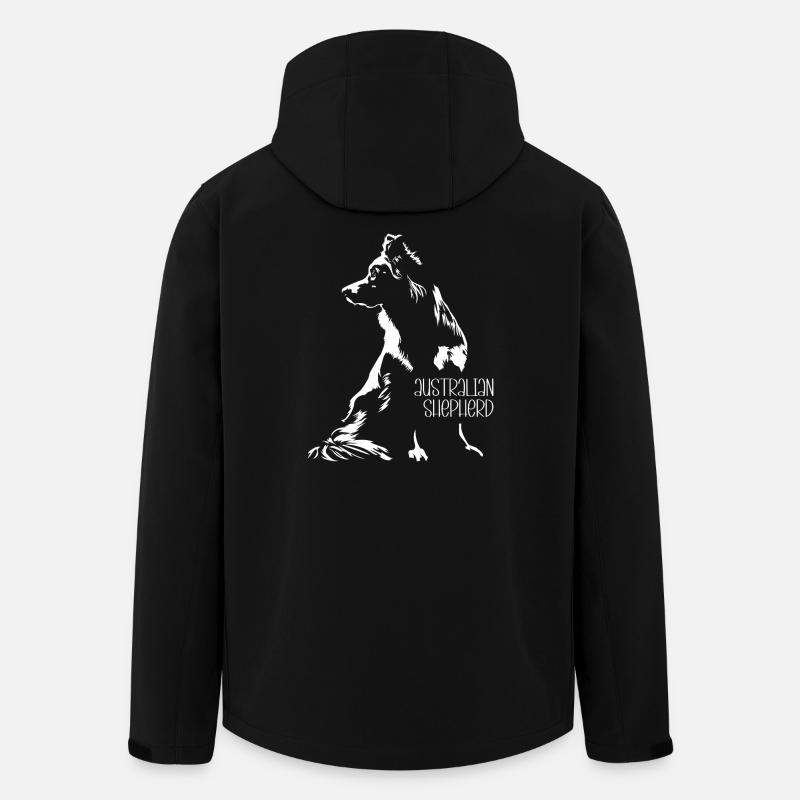 Australian Shepherd Silhouette Aussie Wilsigns - Recycelte Männer Softshell-Jacke von Stanley/Stella - Schwarz