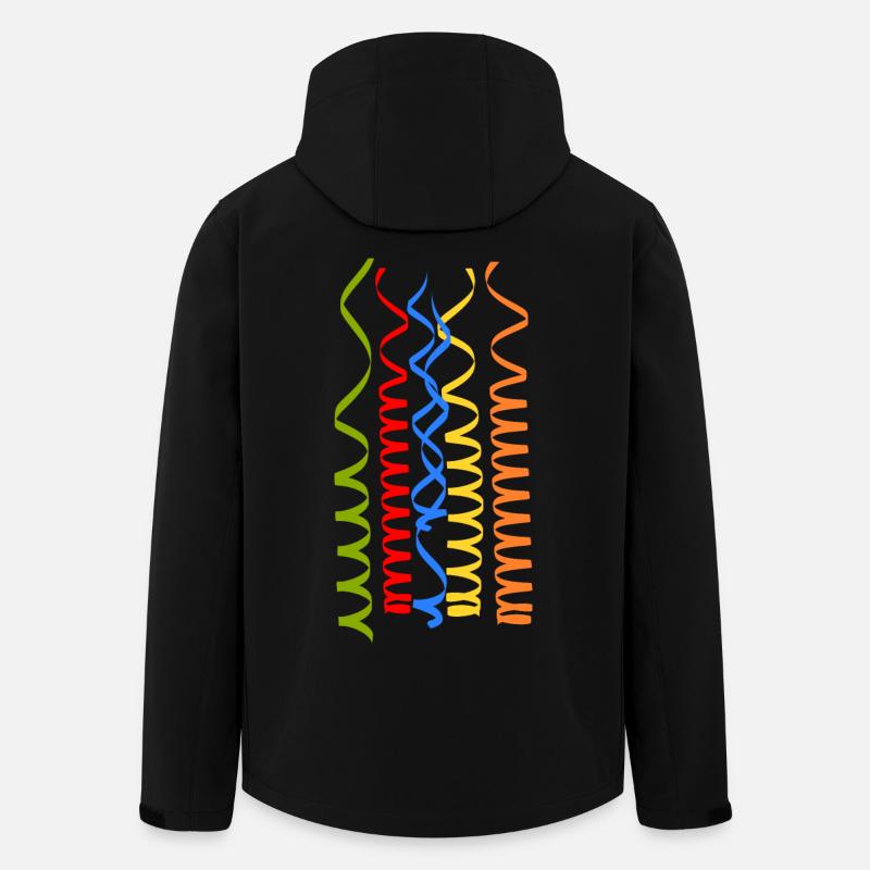 Karneval Kostüm Faschingskostüm Luftschlangen bunt - Recycelte Männer Softshell-Jacke von Stanley/Stella - Schwarz