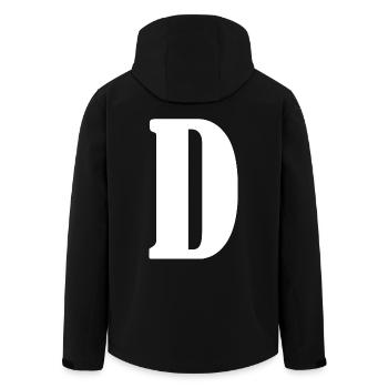 D - Men’s Recycled Softshell Jacket by Stanley/Stella - black - Back - AI Model Male 185 light (185cm)