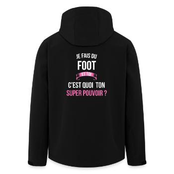 Foot super pouvoir femme - Veste softshell homme en polyester recyclé Stanley/Stella - noir - Dos - AI Model Male 185 light (185cm)