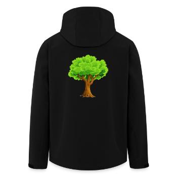 baum tree baumstamm wald forest woods33 - Recycelte Männer Softshell-Jacke von Stanley/Stella - Schwarz - Hinten - AI Model Male 185 light (185cm)