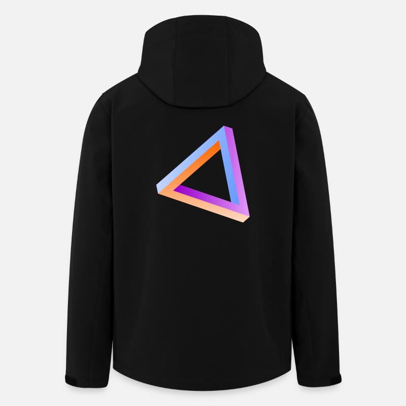 Impossible triangle optical illusion - Men’s Recycled Softshell Jacket by Stanley/Stella - black