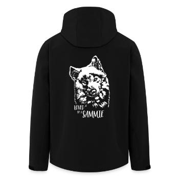 Loved by a Sammie Hunde Samojede Hundespruch - Recycelte Männer Softshell-Jacke von Stanley/Stella - Schwarz - Hinten - AI Model Male 185 light (185cm)