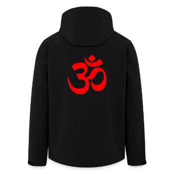 om rot - Recycelte Männer Softshell-Jacke von Stanley/Stella - Schwarz - Hinten - AI Model Male 185 light (185cm)