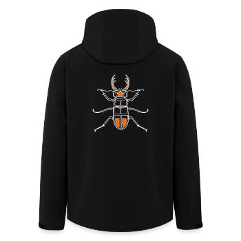 Hirschkäfer - Recycelte Männer Softshell-Jacke von Stanley/Stella - Schwarz - Hinten - AI Model Male 185 light (185cm)