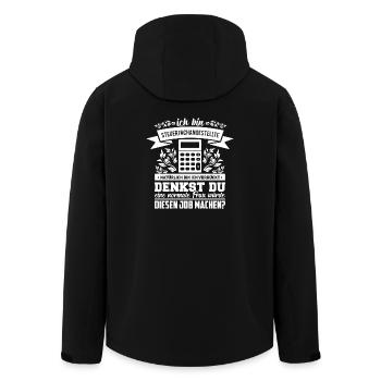 Normale Frau das machen Steuerfachangestellte - Recycelte Männer Softshell-Jacke von Stanley/Stella - Schwarz - Hinten - AI Model Male 185 light (185cm)