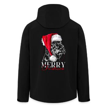 Santa AIREDALE TERRIER Merry Christmas Wilsigns - Recycelte Männer Softshell-Jacke von Stanley/Stella - Schwarz - Hinten - AI Model Male 185 light (185cm)