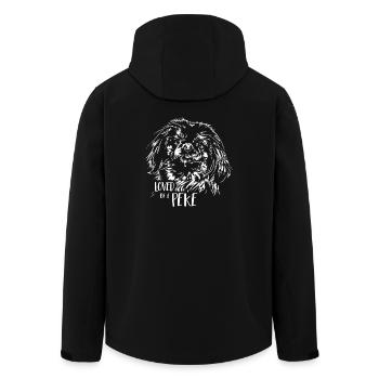 Aimé par un chien pékinois de Pékin Dicton - Veste softshell homme en polyester recyclé Stanley/Stella - noir - Dos - AI Model Male 185 light (185cm)