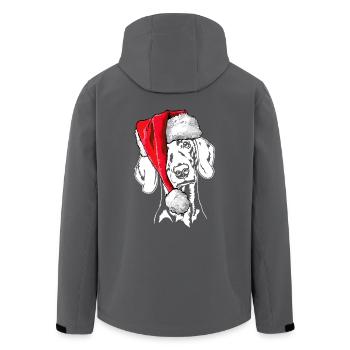 Santa Weimaraner Weihnachten Hunde Wilsigns - Recycelte Männer Softshell-Jacke von Stanley/Stella - Schwarz - Hinten - AI Model Male 185 light (185cm)