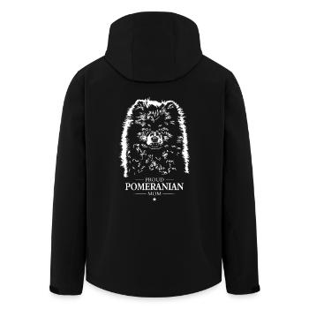 Pomeranian Mom Hunde Hund Zwergspitz Wilsigns - Recycelte Männer Softshell-Jacke von Stanley/Stella - Schwarz - Hinten - AI Model Male 185 light (185cm)