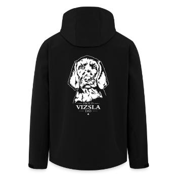 Vizsla Dad Hunde Hund Drahthaar Vizsla Wilsigns - Recycelte Männer Softshell-Jacke von Stanley/Stella - Schwarz - Hinten - AI Model Male 185 light (185cm)