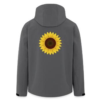 Sonnenblume Geschenk Idee - Recycelte Männer Softshell-Jacke von Stanley/Stella - Schwarz - Hinten - AI Model Male 185 light (185cm)