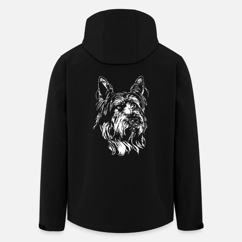BERGER PICARD Portrait Hunde Hund Wilsigns - Recycelte Männer Softshell-Jacke von Stanley/Stella - Schwarz