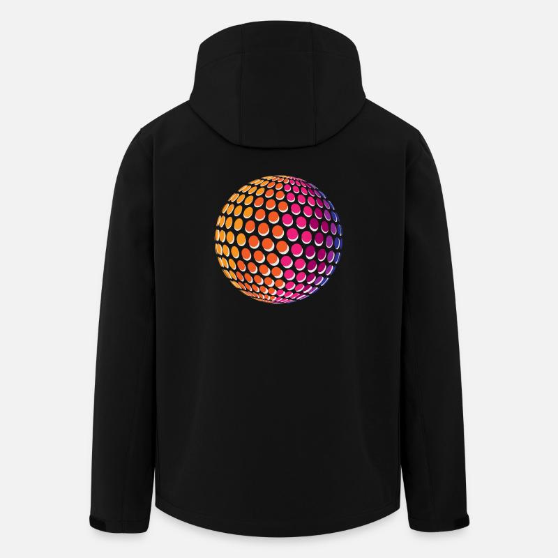 Dotted Rainbow Sphere - Men’s Recycled Softshell Jacket by Stanley/Stella - black