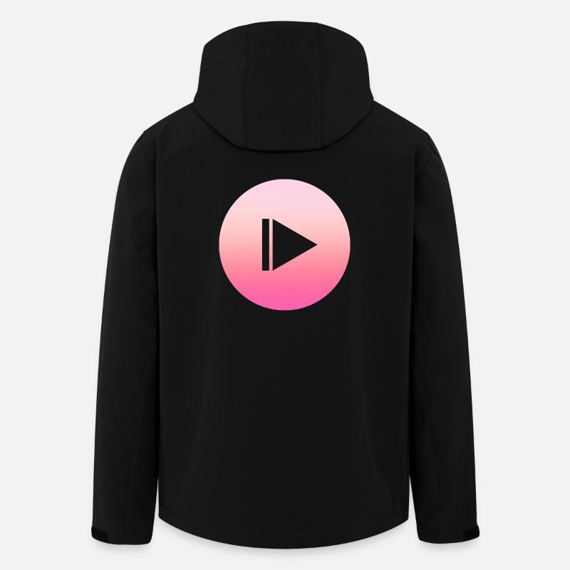 Design rose simple et simple - Veste softshell homme en polyester recyclé Stanley/Stella - noir
