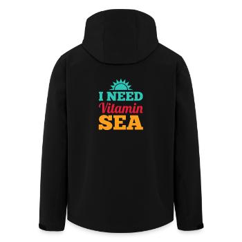 J'ai besoin de VITAMIN LAC - plage s'il vous plaît cadeau mer - Veste softshell homme en polyester recyclé Stanley/Stella - noir - Dos - AI Model Male 185 light (185cm)