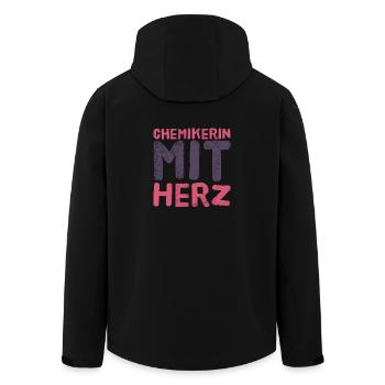 Chemist with heart - chemistry is great gift - Men’s Recycled Softshell Jacket by Stanley/Stella - black - Back - AI Model Male 185 light (185cm)
