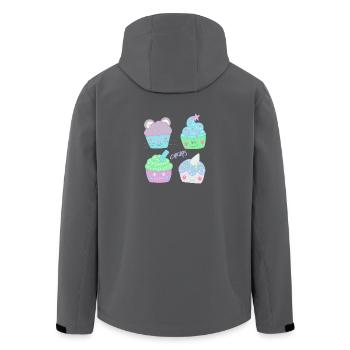 Süße Cupcakes - Recycelte Männer Softshell-Jacke von Stanley/Stella - Schwarz - Hinten - AI Model Male 185 light (185cm)