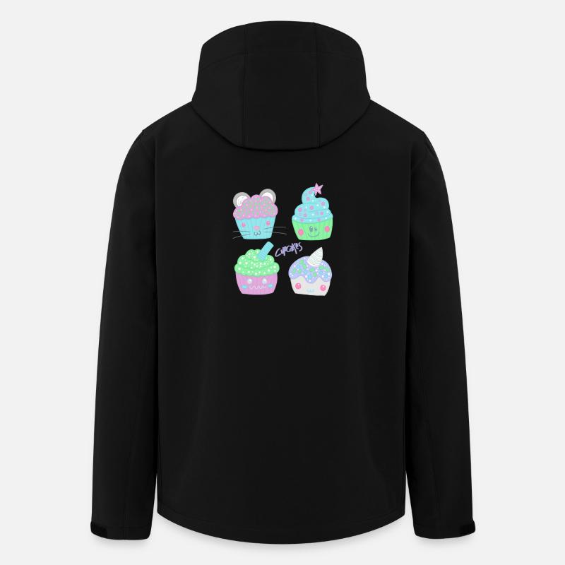Süße Cupcakes - Recycelte Männer Softshell-Jacke von Stanley/Stella - Schwarz