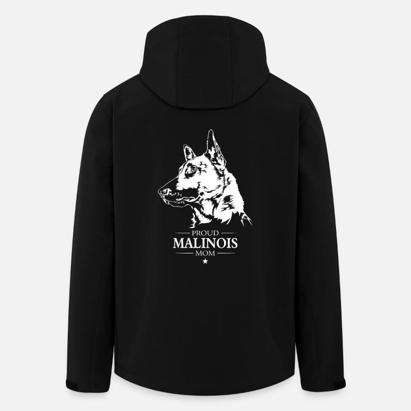 Malinois Maman Chien Chien Wilsigns - Veste softshell homme en polyester recyclé Stanley/Stella - noir
