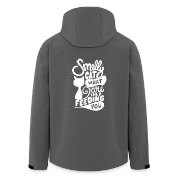 Stinkende Katze, was füttern sie - Recycelte Männer Softshell-Jacke von Stanley/Stella - Schwarz - Hinten - AI Model Male 185 light (185cm)
