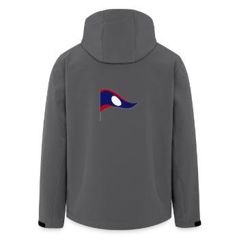 Laos Asien Mekong Flagge Fahne Landesfarbe - Recycelte Männer Softshell-Jacke von Stanley/Stella - Schwarz - Hinten - AI Model Male 185 light (185cm)