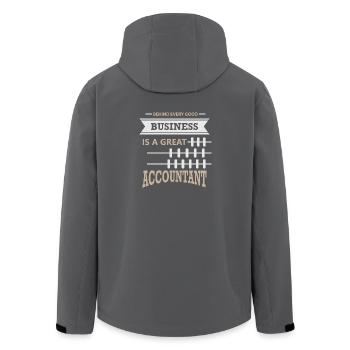 Buchführer Buchhalter Finanzamt Revisor Controller - Recycelte Männer Softshell-Jacke von Stanley/Stella - Schwarz - Hinten - AI Model Male 185 light (185cm)