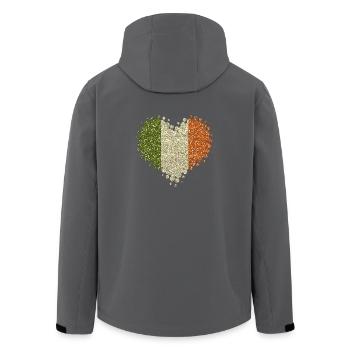 I Love Ireland Glitter Irish Home Country Éire - Men’s Recycled Softshell Jacket by Stanley/Stella - black - Back - AI Model Male 185 light (185cm)