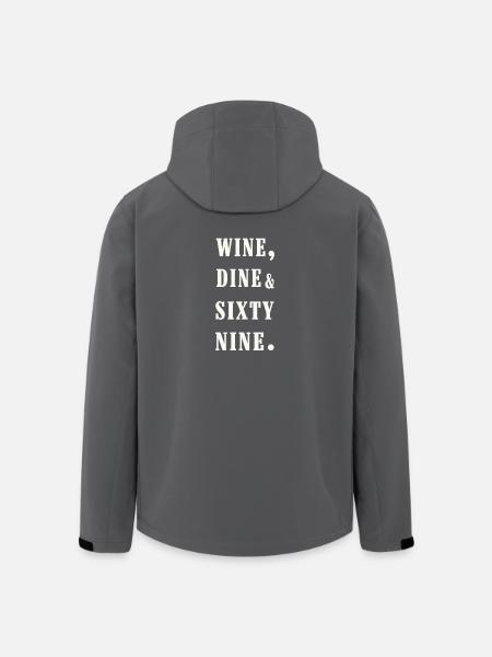 wine, dine and 69 - Men’s Recycled Softshell Jacket by Stanley/Stella - black