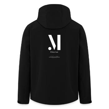 München - Recycelte Männer Softshell-Jacke von Stanley/Stella - Schwarz - Hinten - AI Model Male 185 light (185cm)