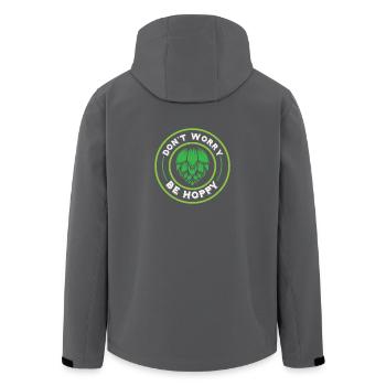 Craft Beer makes me hoppy! - Recycelte Männer Softshell-Jacke von Stanley/Stella - Schwarz - Hinten - AI Model Male 185 light (185cm)