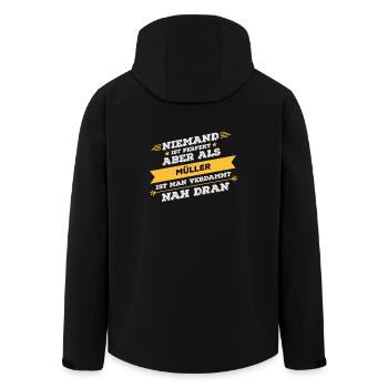 Müller Beruf Geschenk - Recycelte Männer Softshell-Jacke von Stanley/Stella - Schwarz - Hinten - AI Model Male 185 light (185cm)