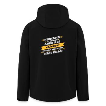 Präsident Beruf Geschenk - Recycelte Männer Softshell-Jacke von Stanley/Stella - Schwarz - Hinten - AI Model Male 185 light (185cm)