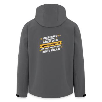 Abwassermeister Beruf Geschenk - Recycelte Männer Softshell-Jacke von Stanley/Stella - Schwarz - Hinten - AI Model Male 185 light (185cm)