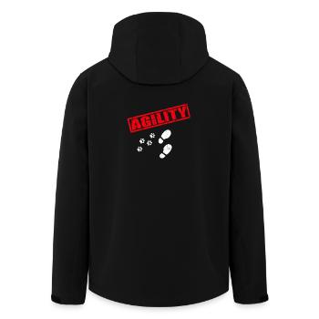 Agility chien chien sport chien propriétaire cadeau - Veste softshell homme en polyester recyclé Stanley/Stella - noir - Dos - AI Model Male 185 light (185cm)