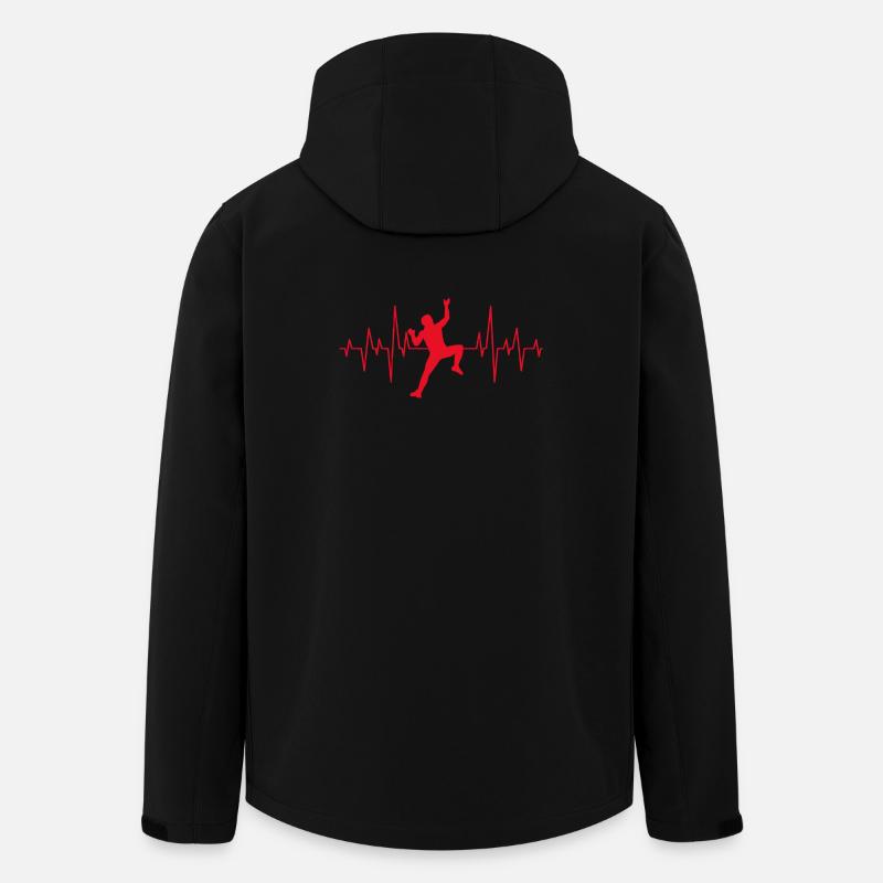 Klettern Climbing Bergsteigen Herzschlag Geschenk - Recycelte Männer Softshell-Jacke von Stanley/Stella - Schwarz