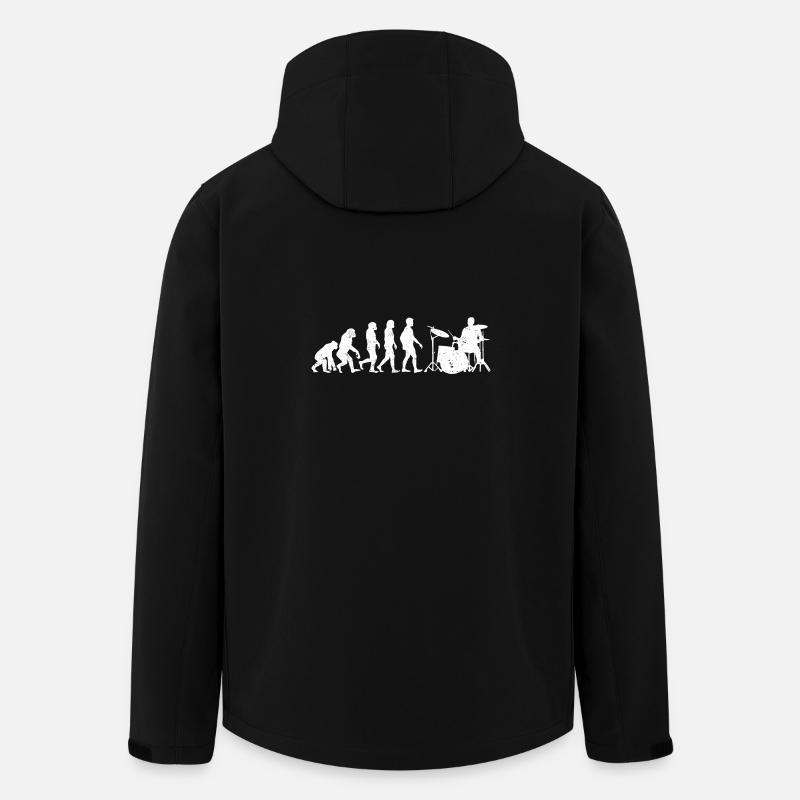 Drummer évolution cadeau batterie batteur - Veste softshell homme en polyester recyclé Stanley/Stella - noir