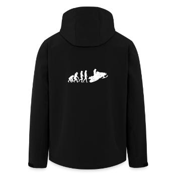 évolution de motoneige traîneau à neige cadeau - Veste softshell homme en polyester recyclé Stanley/Stella - noir - Dos - AI Model Male 185 light (185cm)