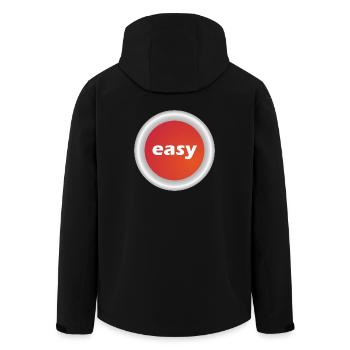 Easy Button - Men’s Recycled Softshell Jacket by Stanley/Stella - black - Back - AI Model Male 185 light (185cm)