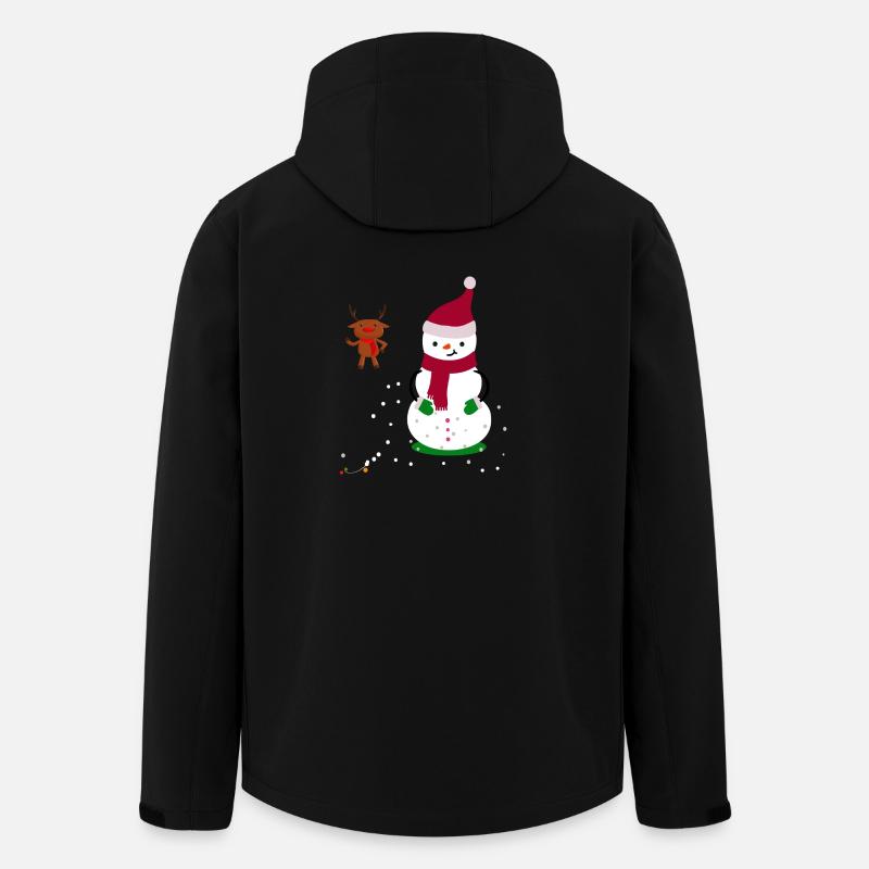 weihnachtsschneemann - Recycelte Männer Softshell-Jacke von Stanley/Stella - Schwarz