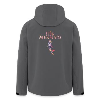 His Mermaid Partner Partnershirt Liebe Geschenk - Recycelte Männer Softshell-Jacke von Stanley/Stella - Schwarz - Hinten - AI Model Male 185 light (185cm)