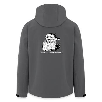 Weihnachten | Frohe Weihnachten | Weihnachtsmann - Recycelte Männer Softshell-Jacke von Stanley/Stella - Schwarz - Hinten - AI Model Male 185 light (185cm)