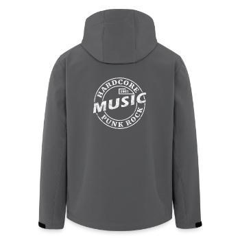Hard-core Punk Rock Music 1981 - Men’s Recycled Softshell Jacket by Stanley/Stella - black - Back - AI Model Male 185 light (185cm)