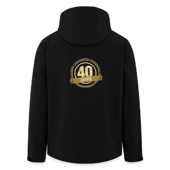 40. Geburtstag Emblem Geschenk retro - Recycelte Männer Softshell-Jacke von Stanley/Stella - Schwarz - Hinten - AI Model Male 185 light (185cm)